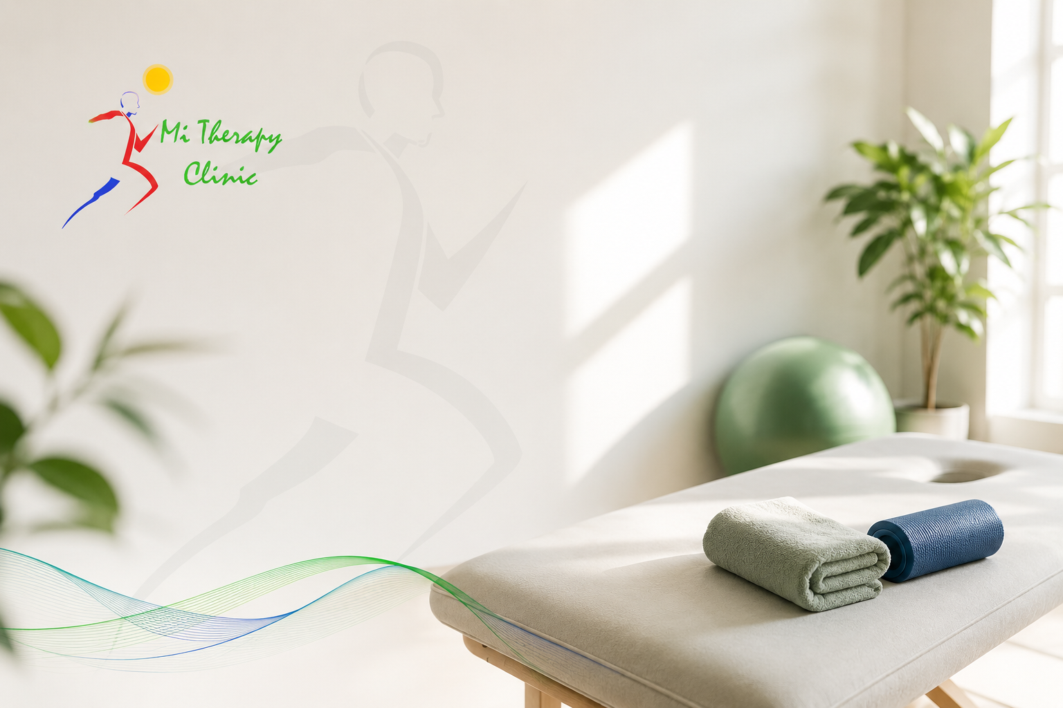Physical therapist working with a patient at MI Therapy Clinic in Southfield, Michigan